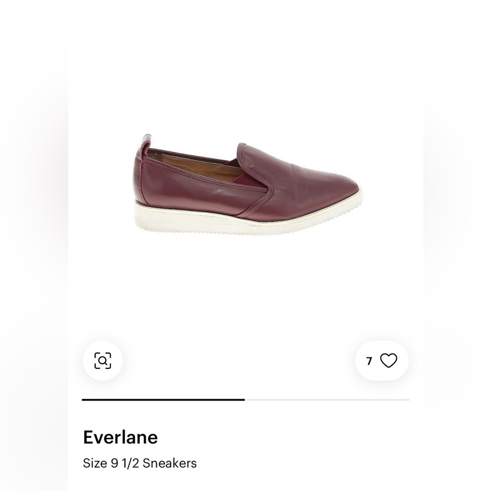 Everlane Burgundy Leather flats size 9.5